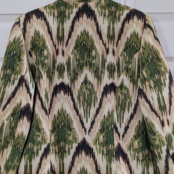 Preston & York Women's Elegant Full-Zip Jacket, Green/Brown, Size 8 - Picture 9 of 16